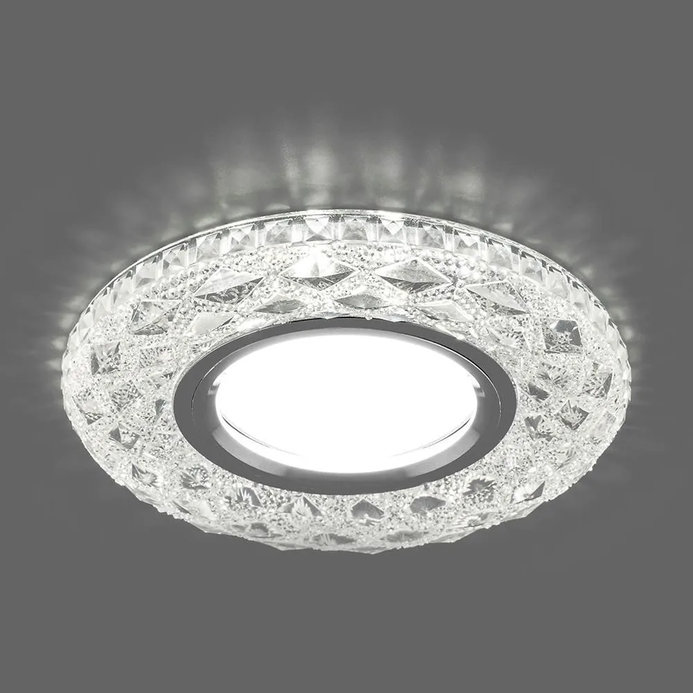 FERON Светильник встраиваемый с белой LED подсветкой CD879 потолочный MR16 G5.3 прозрачный FERON Светильник встраиваемый с белой LED подсветкой CD879 потолочный MR16 G5.3 прозрачный