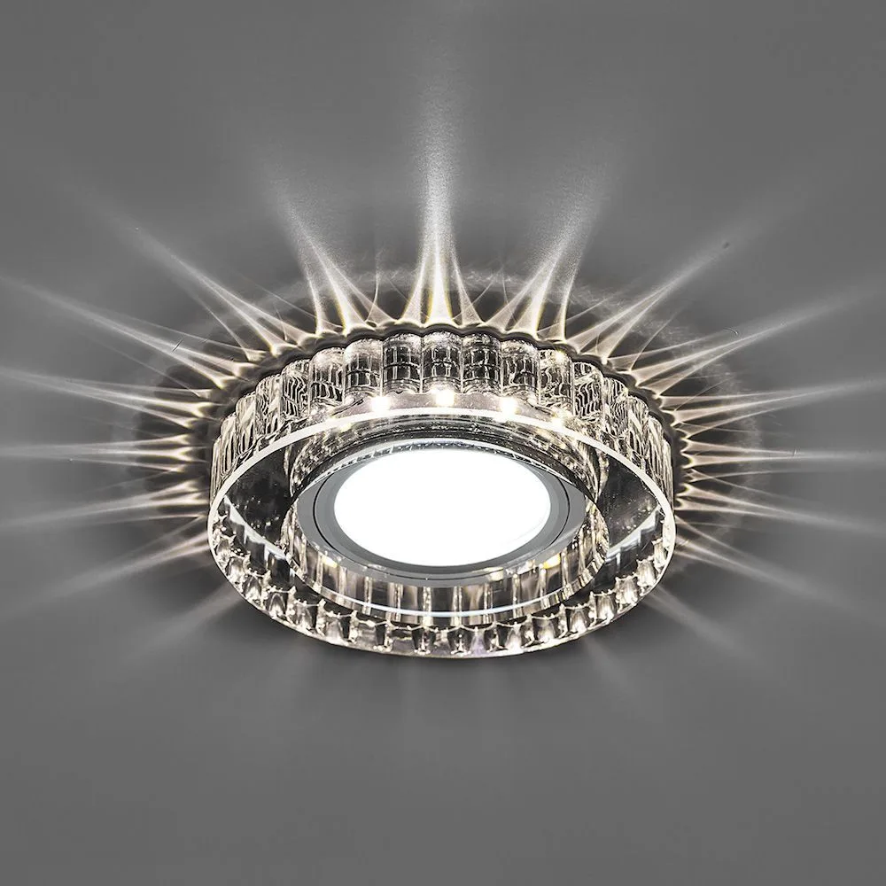 FERON Светильник встраиваемый с LED подсветкой CD985 потолочный MR16 G5.3 прозрачный FERON Светильник встраиваемый с LED подсветкой CD985 потолочный MR16 G5.3 прозрачный