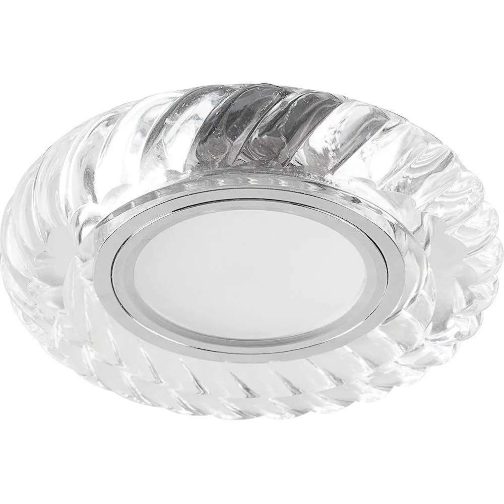 FERON Светильник встраиваемый с LED подсветкой CD986 потолочный MR16 G5.3 прозрачный FERON Светильник встраиваемый с LED подсветкой CD986 потолочный MR16 G5.3 прозрачный
