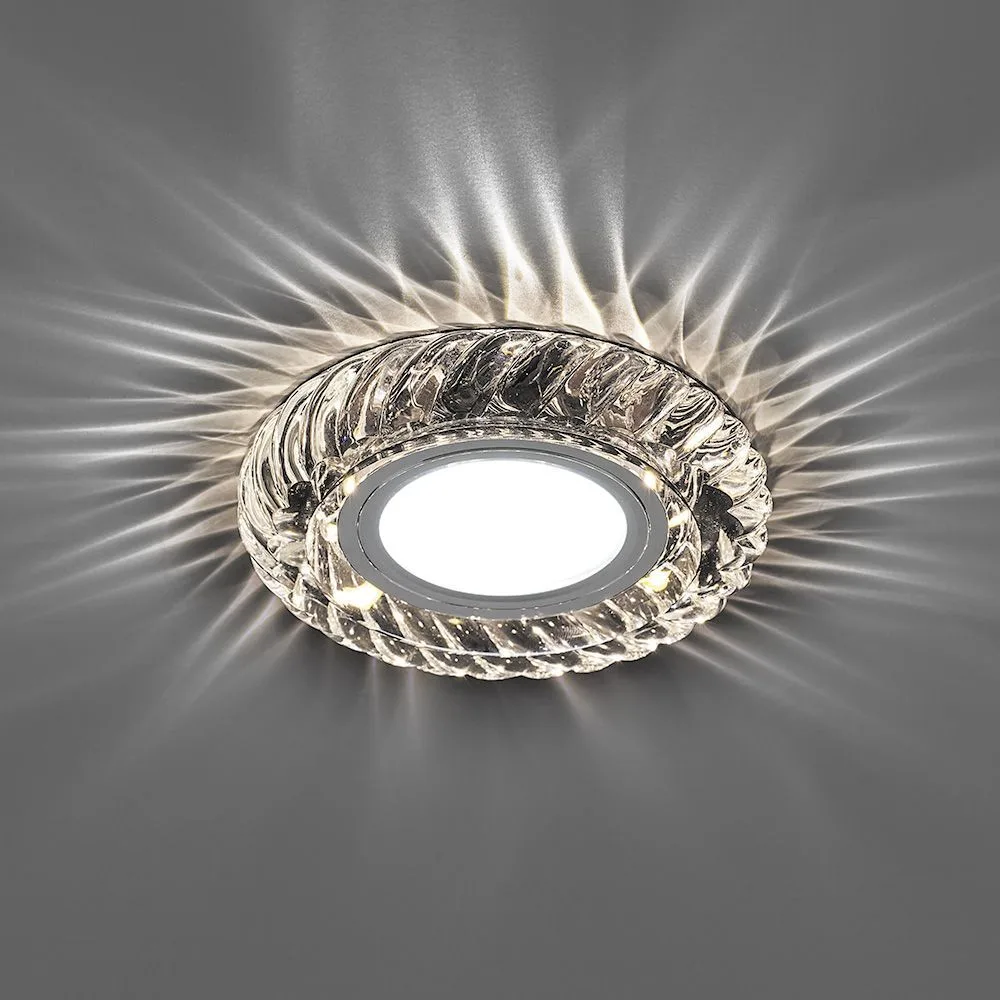 FERON Светильник встраиваемый с LED подсветкой CD986 потолочный MR16 G5.3 прозрачный FERON Светильник встраиваемый с LED подсветкой CD986 потолочный MR16 G5.3 прозрачный