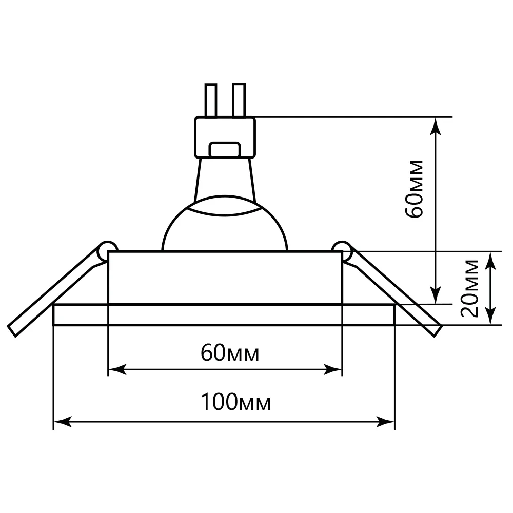 FERON Светильник встраиваемый с белой LED подсветкой CD903 потолочный MR16 G5.3 белый FERON Светильник встраиваемый с белой LED подсветкой CD903 потолочный MR16 G5.3 белый