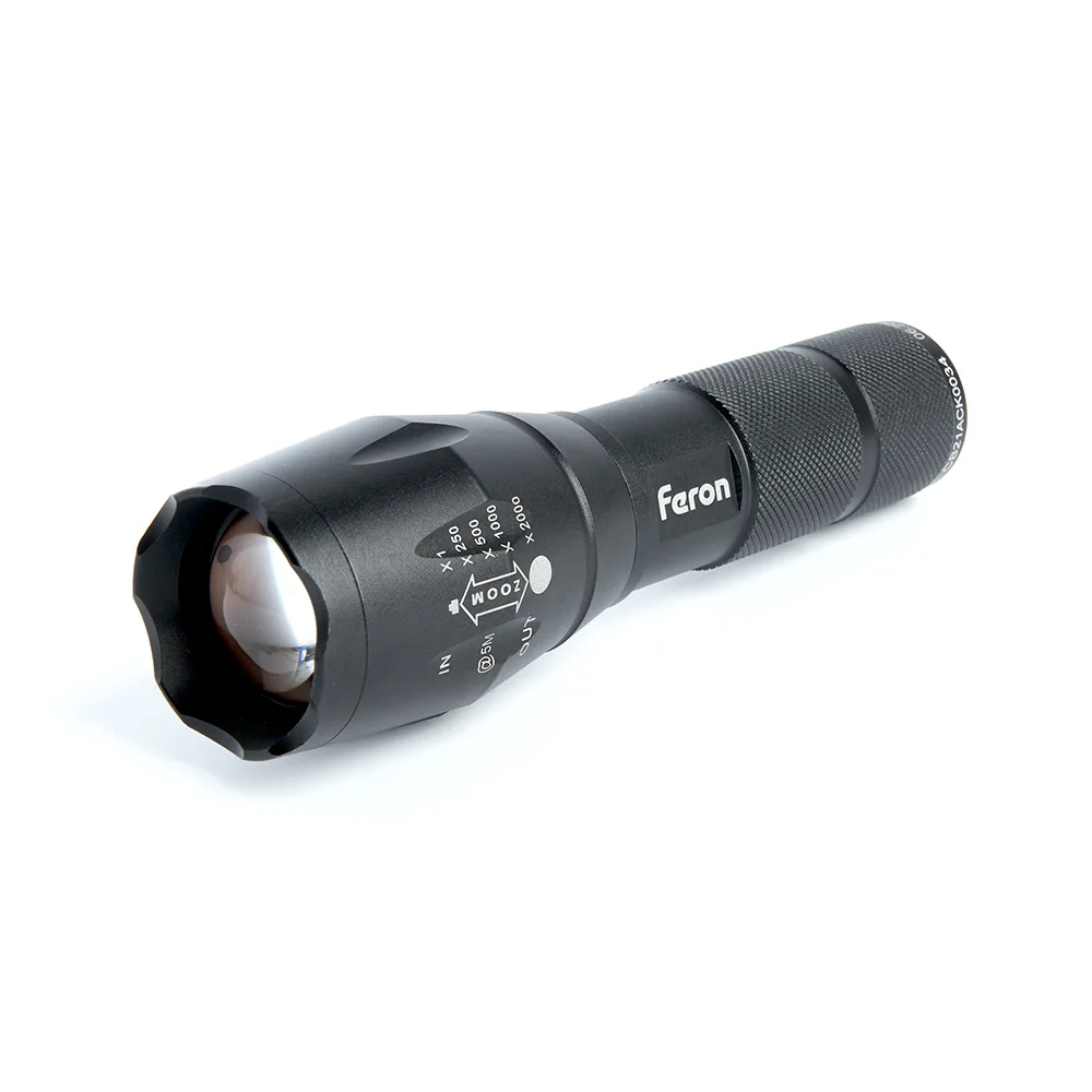 FERON Фонарь ручной TH2400 с аккумулятором USB ZOOM 41682 FERON Фонарь ручной TH2400 с аккумулятором USB ZOOM 41682