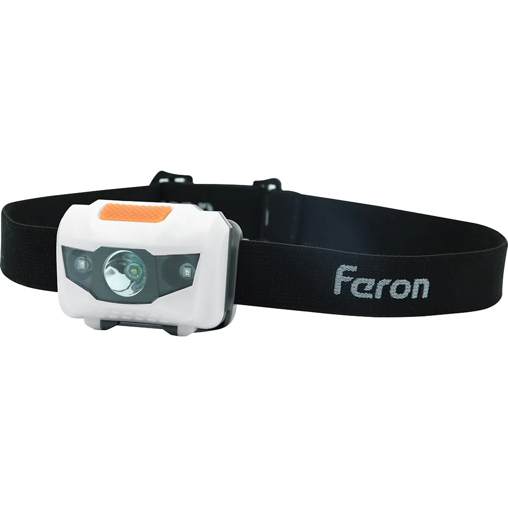 FERON Фонарь налобный TH2302 на батарейках 3*AAA, 1LED+2RED IP44, пластик 41681 FERON Фонарь налобный TH2302 на батарейках 3*AAA, 1LED+2RED IP44, пластик 41681