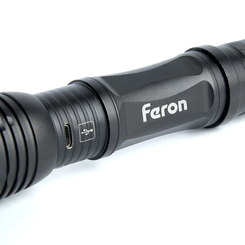 FERON Фонарь ручной TH2401с аккумулятором USB ZOOM 41683 FERON Фонарь ручной TH2401с аккумулятором USB ZOOM 41683