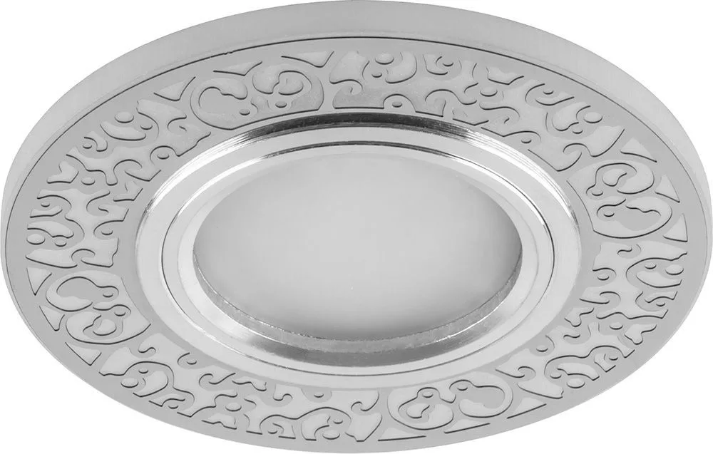 Светильник встраиваемый с белой LED подсветкой FERON CD951 потолочный MR16 G5.3 белый матовый