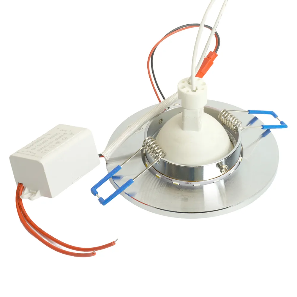 FERON Светильник встраиваемый с белой LED подсветкой CD600 потолочный MR16 G5.3 хром FERON Светильник встраиваемый с белой LED подсветкой CD600 потолочный MR16 G5.3 хром