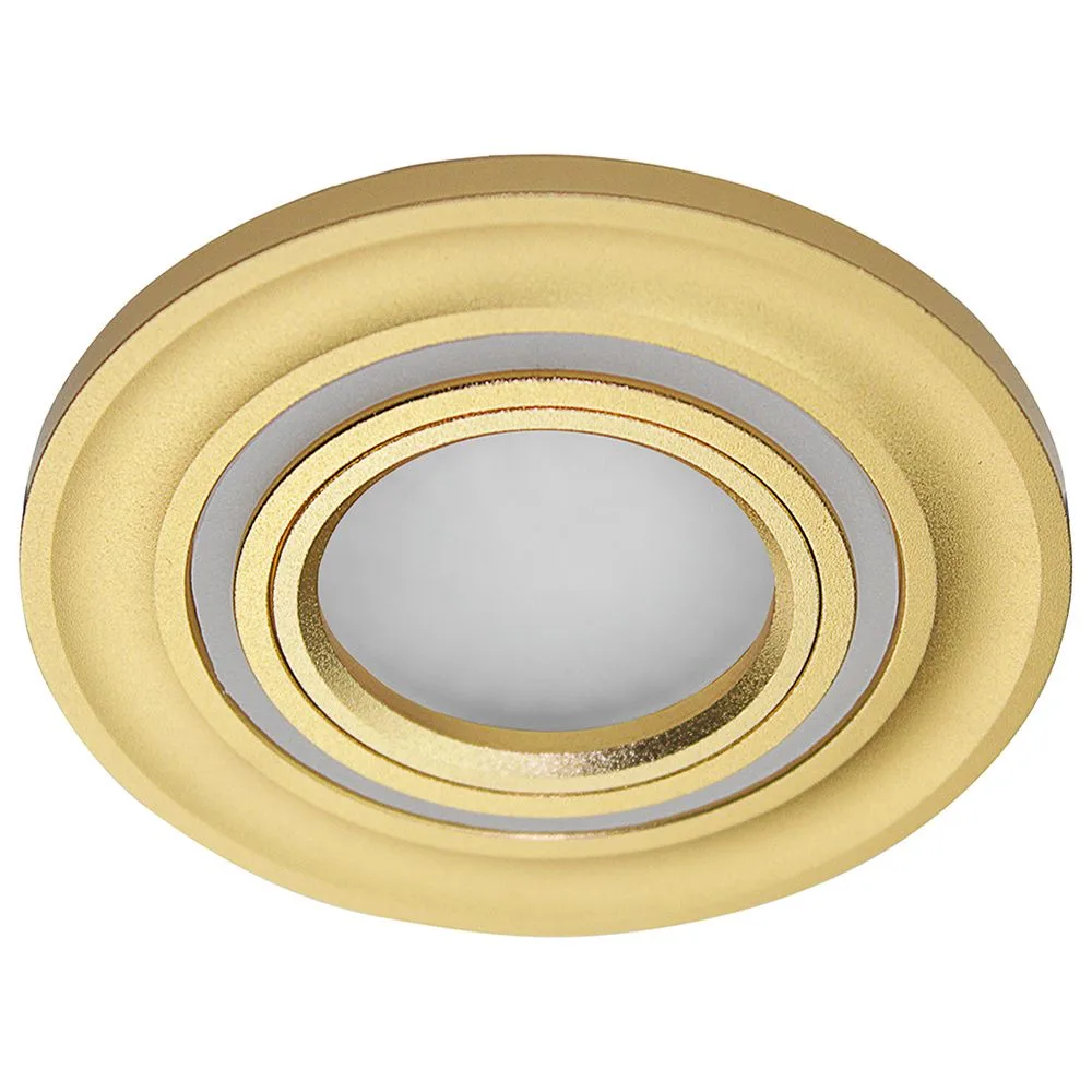 Светильник встраиваемый с белой LED подсветкой FERON CD600 потолочный MR16 G5.3 золото