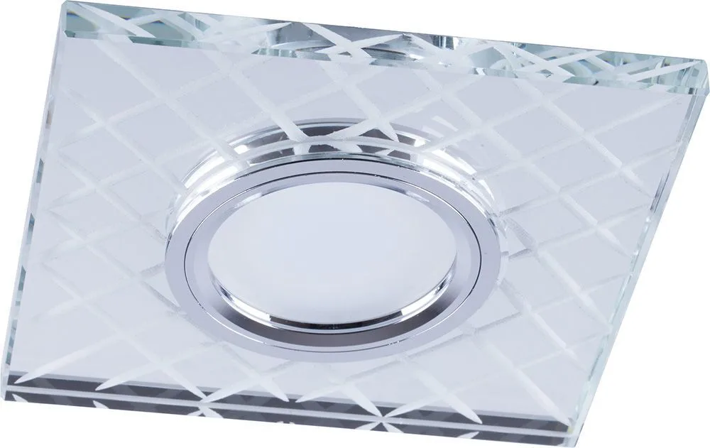 Светильник встраиваемый с LED подсветкой FERON CD984 потолочный MR16 G5.3 прозрачный, хром