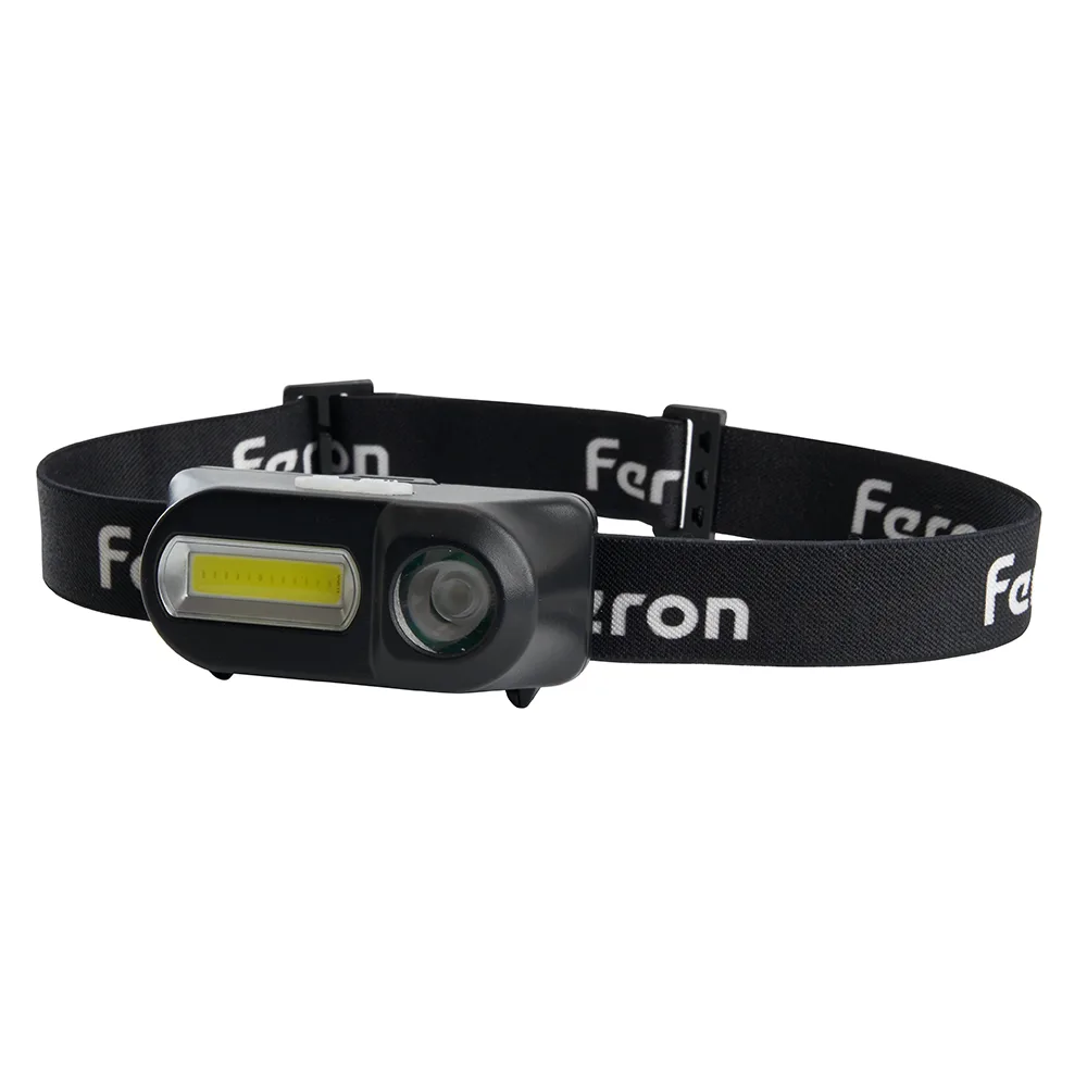 FERON Фонарь налобный TH2309 с аккумулятором USB 1*18650, 3W+2W XPE+COB IP44, пластик 41713 FERON Фонарь налобный TH2309 с аккумулятором USB 1*18650, 3W+2W XPE+COB IP44, пластик 41713