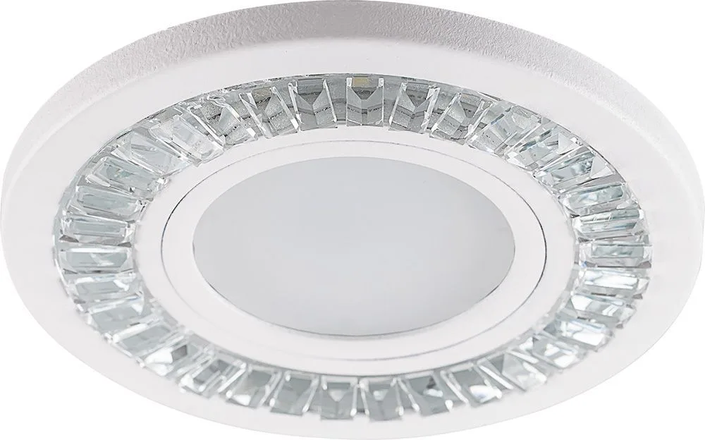 FERON Светильник встраиваемый с LED подсветкой CD958 потолочный MR16 G5.3 прозрачный, белый FERON Светильник встраиваемый с LED подсветкой CD958 потолочный MR16 G5.3 прозрачный, белый