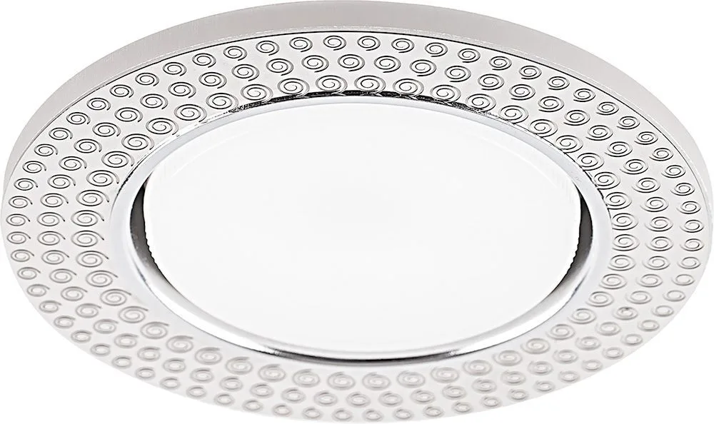 FERON Светильник встраиваемый с белой LED подсветкой CD4029 потолочный GX53 без лампы, прозрачный, хром 32652 FERON Светильник встраиваемый с белой LED подсветкой CD4029 потолочный GX53 без лампы, прозрачный, хром 32652