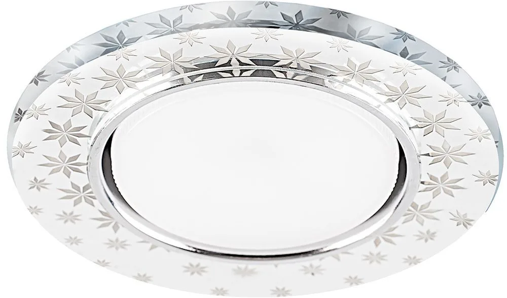 Светильник встраиваемый с белой LED подсветкой FERON CD4030 потолочный GX53 без лампы, прозрачный 32653