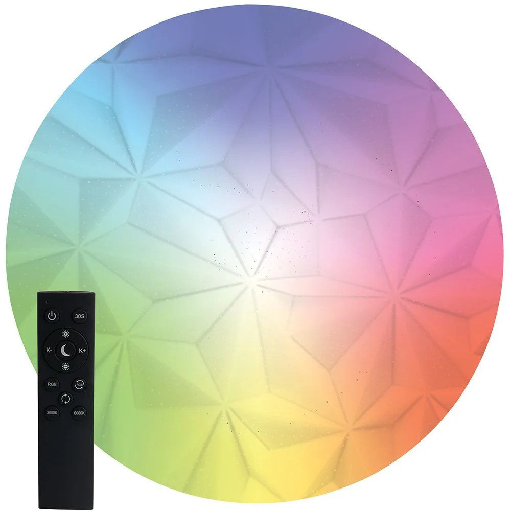 FERON Светильник светодиодный стационарный AL7800 Lunar glow RGB тарелка 90W 3000К-6000K RGB (45438.45.90.77RGB) 41747 FERON Светильник светодиодный стационарный AL7800 Lunar glow RGB тарелка 90W 3000К-6000K RGB (45438.45.90.77RGB) 41747