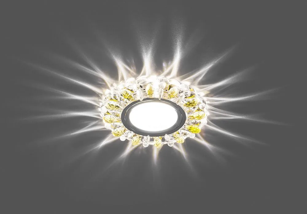 FERON Светильник встраиваемый с белой LED подсветкой CD916 потолочный MR16 G5.3 прозрачный-желтый FERON Светильник встраиваемый с белой LED подсветкой CD916 потолочный MR16 G5.3 прозрачный-желтый