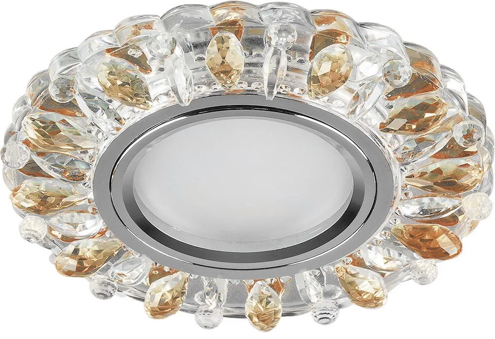 FERON Светильник встраиваемый с белой LED подсветкой CD916 потолочный MR16 G5.3 прозрачный-коричневый FERON Светильник встраиваемый с белой LED подсветкой CD916 потолочный MR16 G5.3 прозрачный-коричневый
