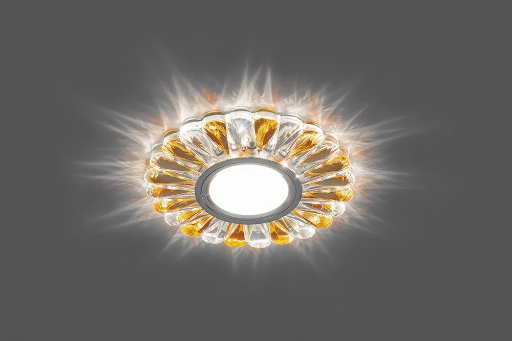 FERON Светильник встраиваемый с белой LED подсветкой CD901 потолочный MR16 G5.3 прозрачный-коричневый FERON Светильник встраиваемый с белой LED подсветкой CD901 потолочный MR16 G5.3 прозрачный-коричневый