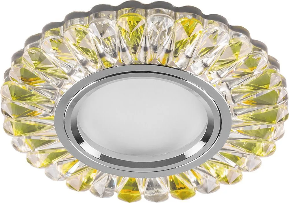 FERON Светильник встраиваемый с белой LED подсветкой CD902 потолочный MR16 G5.3 прозрачный-желтый FERON Светильник встраиваемый с белой LED подсветкой CD902 потолочный MR16 G5.3 прозрачный-желтый