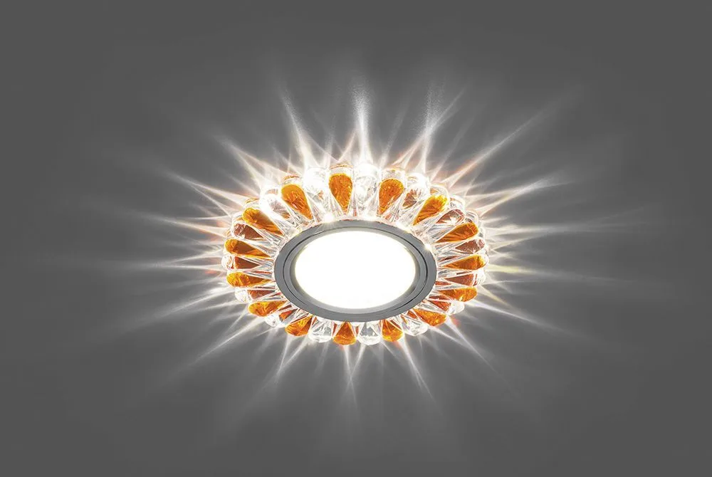 FERON Светильник встраиваемый с белой LED подсветкой CD902 потолочный MR16 G5.3 прозрачный-коричневый FERON Светильник встраиваемый с белой LED подсветкой CD902 потолочный MR16 G5.3 прозрачный-коричневый