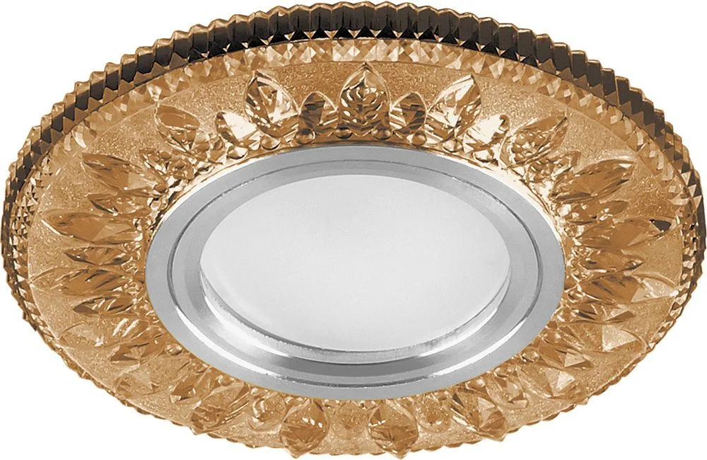 Светильник встраиваемый с белой LED подсветкой FERON CD903 потолочный MR16 G5.3 коричневый