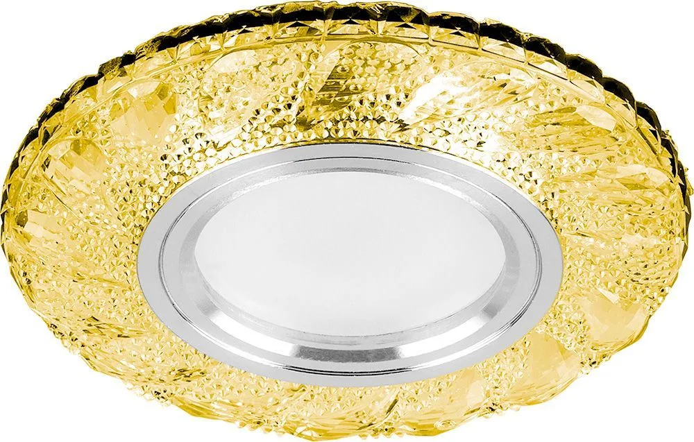 FERON Светильник встраиваемый с белой LED подсветкой CD907 потолочный MR16 G5.3 желтый FERON Светильник встраиваемый с белой LED подсветкой CD907 потолочный MR16 G5.3 желтый