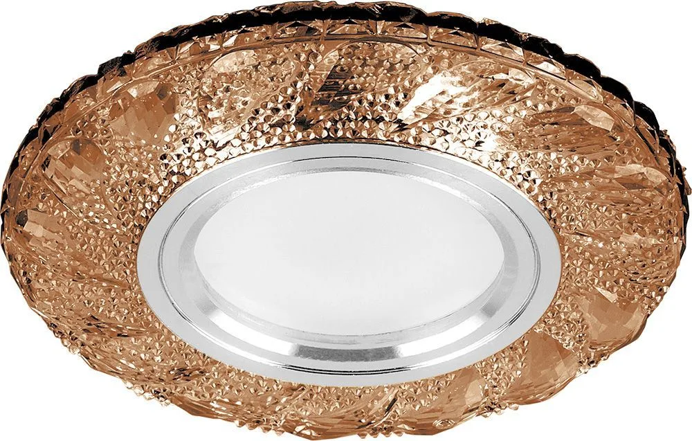 Светильник встраиваемый с белой LED подсветкой FERON CD907 потолочный MR16 G5.3 коричневый