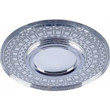 Светильник встраиваемый с LED подсветкой FERON CD981 потолочный MR16 G5.3, прозрачный, серебро