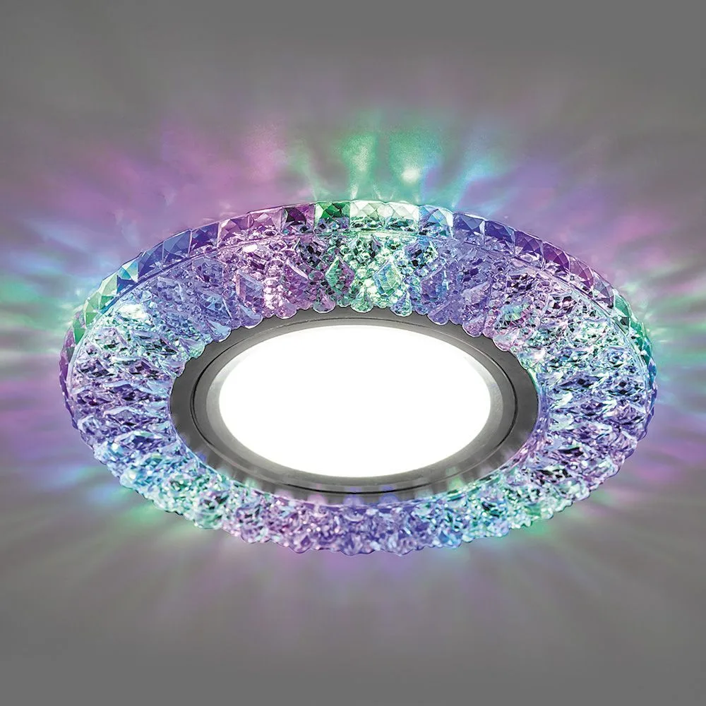 FERON Светильник встраиваемый с разноцветной LED подсветкой CD940 потолочный MR16 G5.3 прозрачный FERON Светильник встраиваемый с разноцветной LED подсветкой CD940 потолочный MR16 G5.3 прозрачный