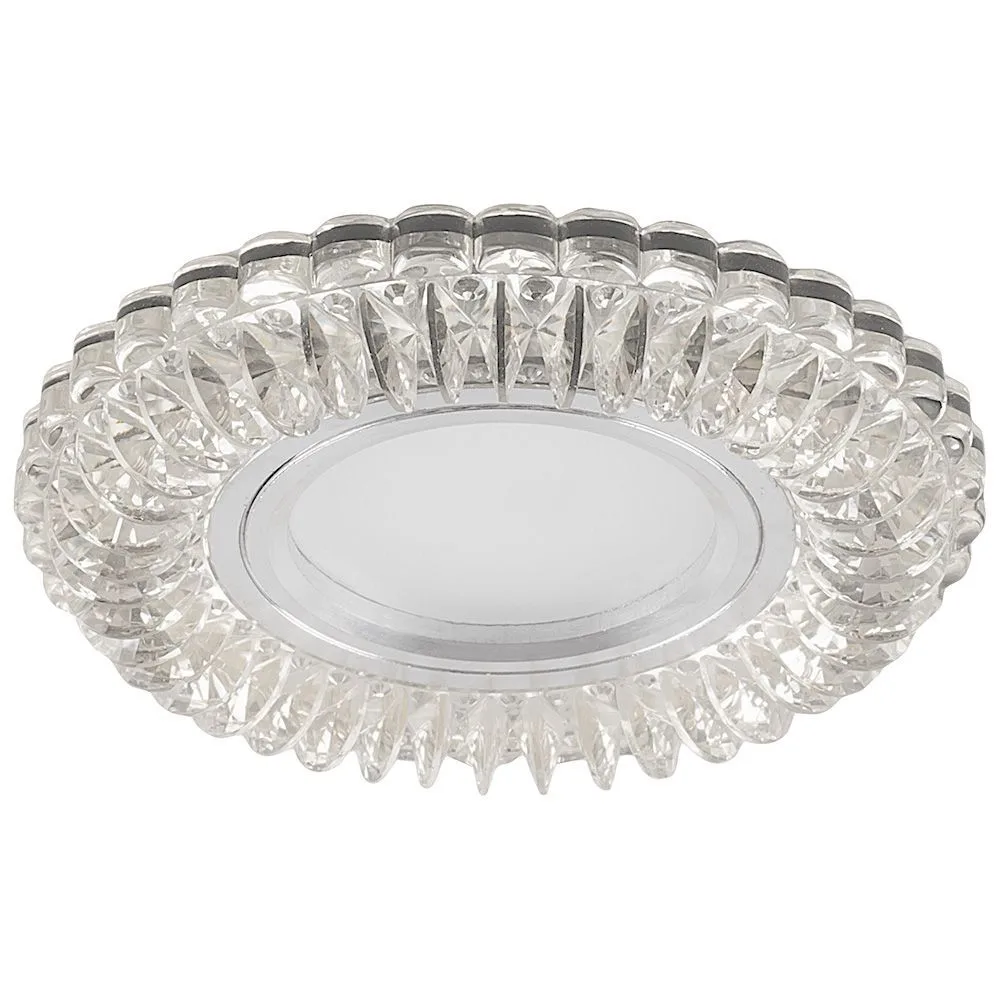 Светильник встраиваемый с зеленой LED подсветкой FERON CD904 потолочный MR16 G5.3 прозрачный