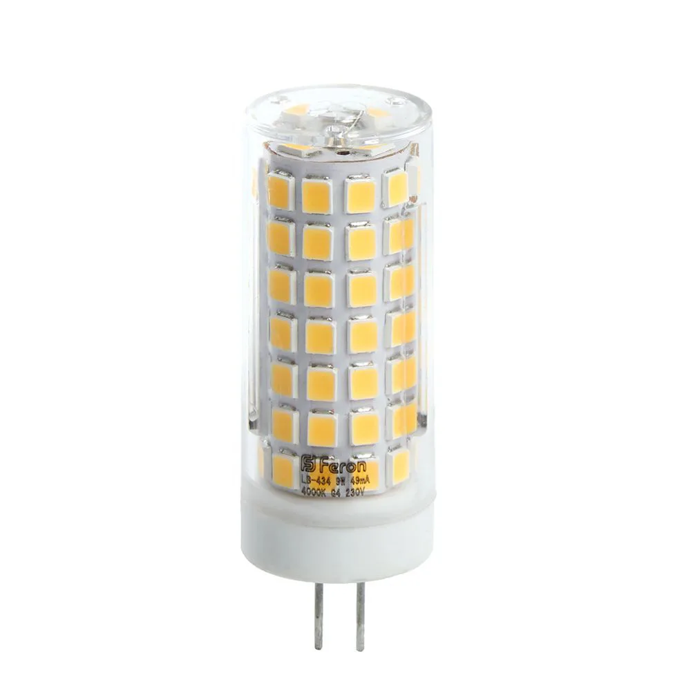 FERON Лампа светодиодная LB-434 G4 9W 175-265V 4000K 38144 FERON Лампа светодиодная LB-434 G4 9W 175-265V 4000K 38144