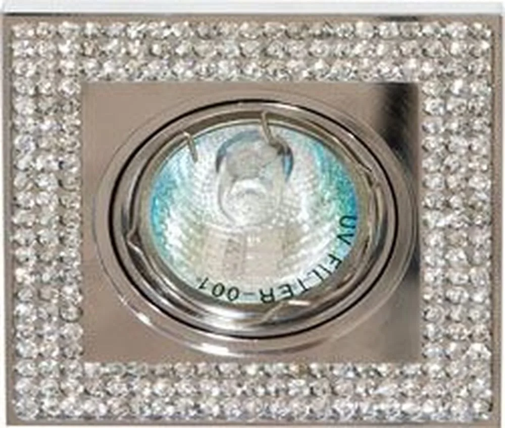 Светильник потолочный MR16 MAX50W 12V G5.3, прозрачный, хром, DL114-C 28412