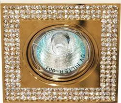 FERON Светильник потолочный MR16 MAX50W 12V G5.3, прозрачный, золото , DL114-С 28413 FERON Светильник потолочный MR16 MAX50W 12V G5.3, прозрачный, золото , DL114-С 28413