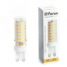Лампа светодиодная FERON LB-434 G9 9W 175-265V 2700K 38146
