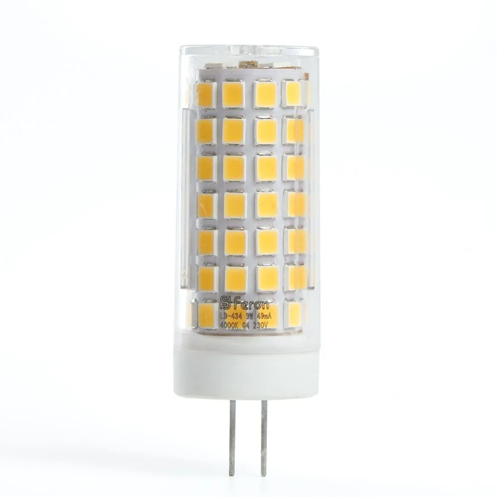 FERON Лампа светодиодная LB-434 G4 9W 175-265V 6400K 38145 FERON Лампа светодиодная LB-434 G4 9W 175-265V 6400K 38145