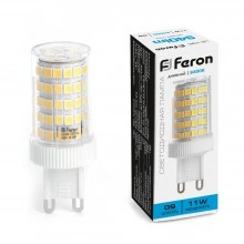 Лампа светодиодная FERON LB-435 G9 11W 175-265V 6400K 38151