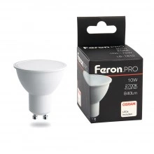 Лампа светодиодная FERON.PRO LB-1610 GU10 10W 175-265V 2700K 38161