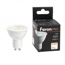 Лампа светодиодная FERON.PRO LB-1607 GU10 7W 175-265V 4000K 38183