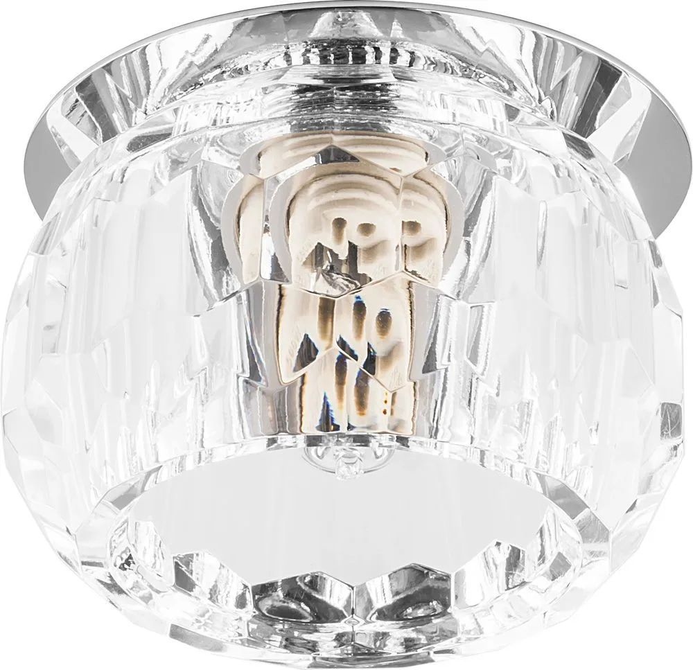 FERON Светильник встраиваемый JD176 потолочный JCD9 G9 прозрачный, хром 19165 FERON Светильник встраиваемый JD176 потолочный JCD9 G9 прозрачный, хром 19165