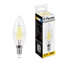 Лампа светодиодная FERON LB-58 Свеча E14 5W 230V 2700K 25572