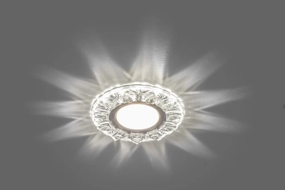 FERON Светильник встраиваемый с белой LED подсветкой CD908 потолочный MR16 G5.3 прозрачный FERON Светильник встраиваемый с белой LED подсветкой CD908 потолочный MR16 G5.3 прозрачный