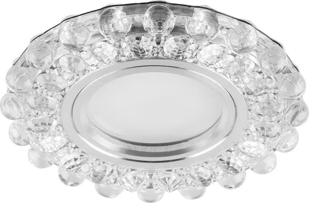 FERON Светильник встраиваемый с белой LED подсветкой CD909 потолочный MR16 G5.3 прозрачный FERON Светильник встраиваемый с белой LED подсветкой CD909 потолочный MR16 G5.3 прозрачный