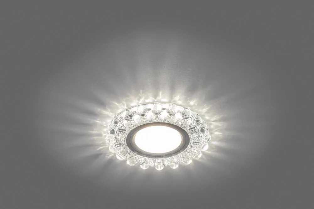 FERON Светильник встраиваемый с белой LED подсветкой CD909 потолочный MR16 G5.3 прозрачный FERON Светильник встраиваемый с белой LED подсветкой CD909 потолочный MR16 G5.3 прозрачный