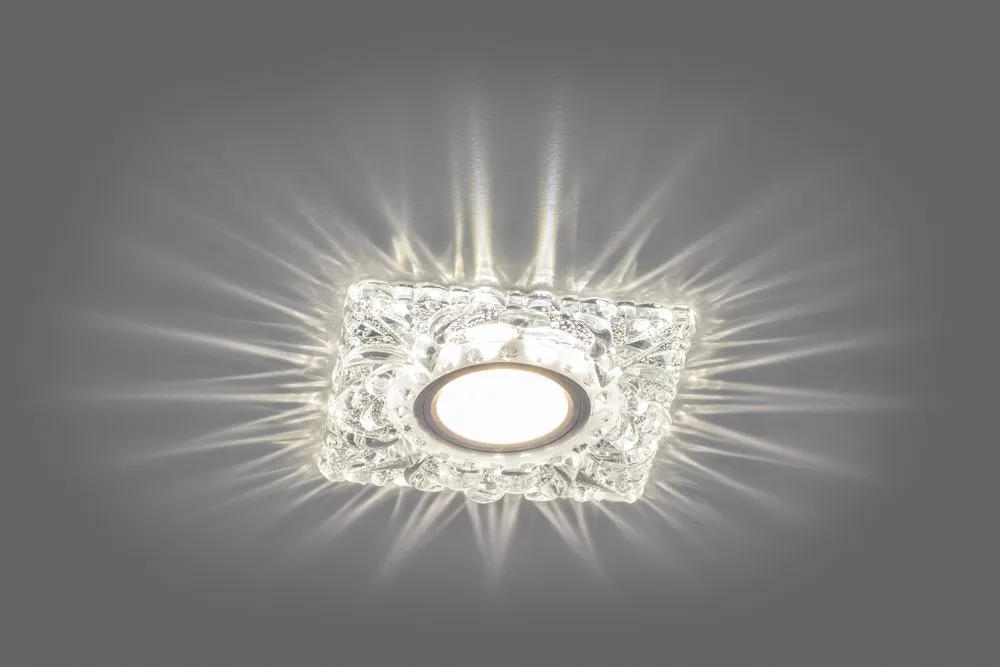 FERON Светильник встраиваемый с белой LED подсветкой CD920 потолочный MR16 G5.3 прозрачный FERON Светильник встраиваемый с белой LED подсветкой CD920 потолочный MR16 G5.3 прозрачный