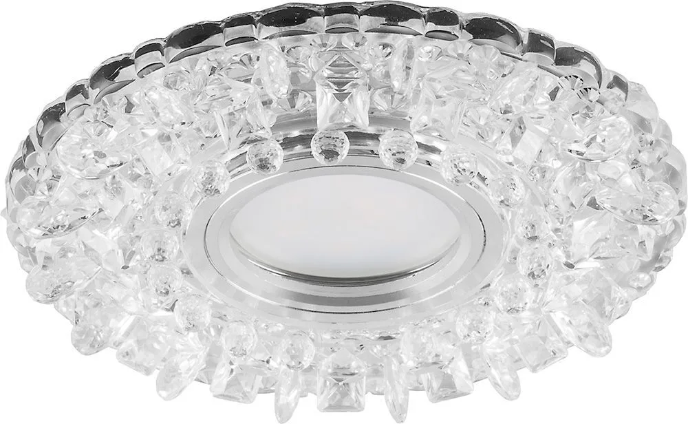 Светильник встраиваемый с белой LED подсветкой FERON CD923 потолочный MR16 G5.3 прозрачный
