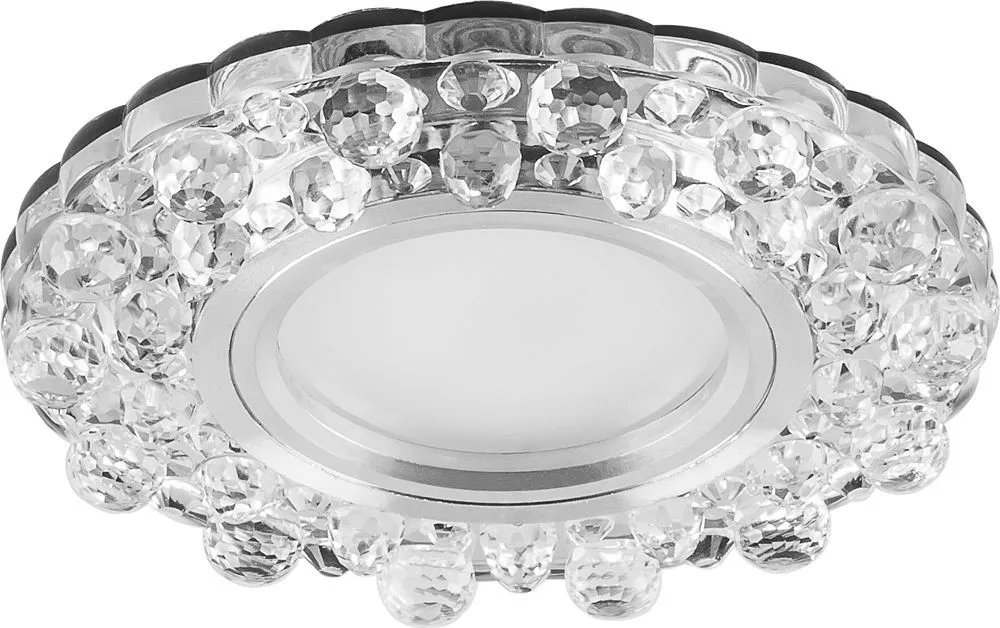 Светильник встраиваемый с белой LED подсветкой FERON CD924 потолочный MR16 G5.3 прозрачный