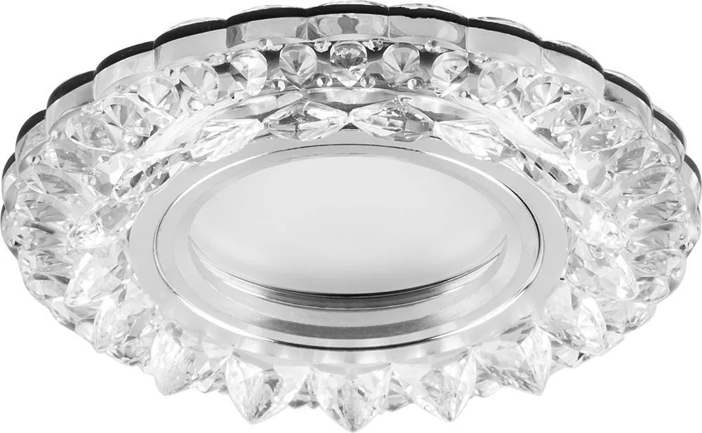 Светильник встраиваемый с белой LED подсветкой FERON CD925 потолочный MR16 G5.3 прозрачный