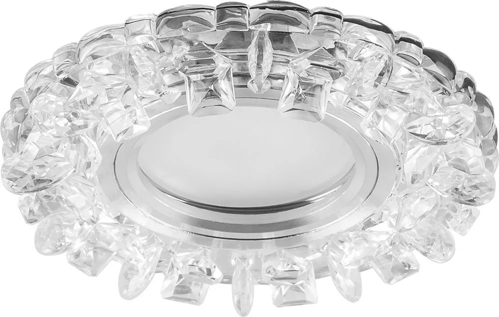 Светильник встраиваемый с белой LED подсветкой FERON CD927 потолочный MR16 G5.3 прозрачный