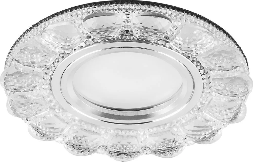 FERON Светильник встраиваемый с белой LED подсветкой CD912 потолочный MR16 G5.3 прозрачный FERON Светильник встраиваемый с белой LED подсветкой CD912 потолочный MR16 G5.3 прозрачный