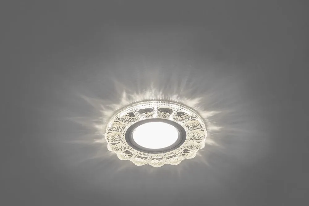 FERON Светильник встраиваемый с белой LED подсветкой CD912 потолочный MR16 G5.3 прозрачный FERON Светильник встраиваемый с белой LED подсветкой CD912 потолочный MR16 G5.3 прозрачный