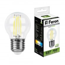 Лампа светодиодная FERON LB-61 Шарик E27 5W 230V 4000K 25582