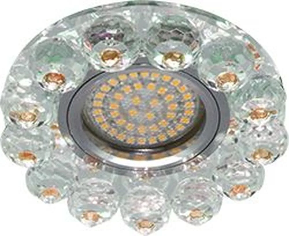 FERON Светильник встраиваемый с белой LED подсветкой CD7070 потолочный MR16 G5.3 прозрачно-коричневый FERON Светильник встраиваемый с белой LED подсветкой CD7070 потолочный MR16 G5.3 прозрачно-коричневый